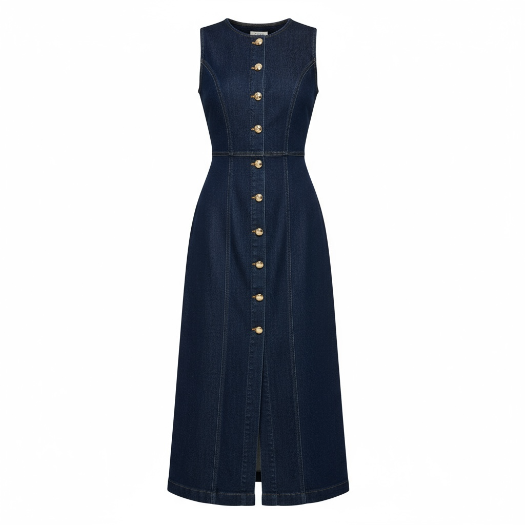 Roswell Denim Midi Dress
