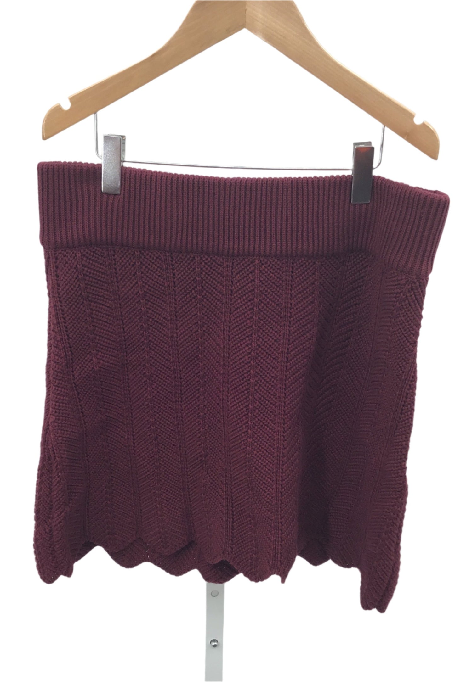 Known Supply, Lux Skirt, Burgundy, Size: S