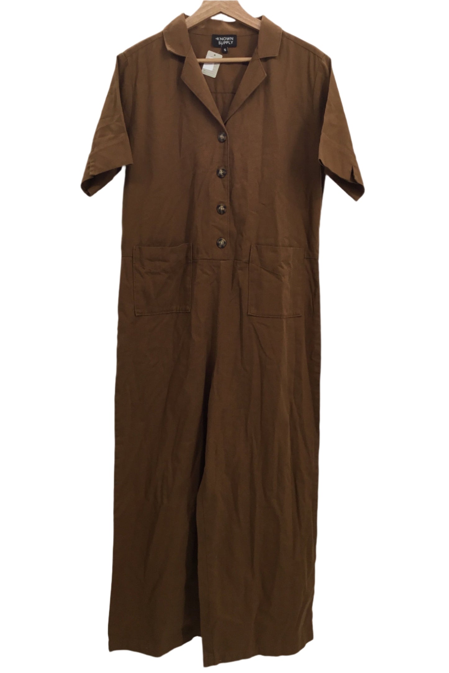 Known Supply, Gemini Jumpsuit, Color: Brown, Size: Small