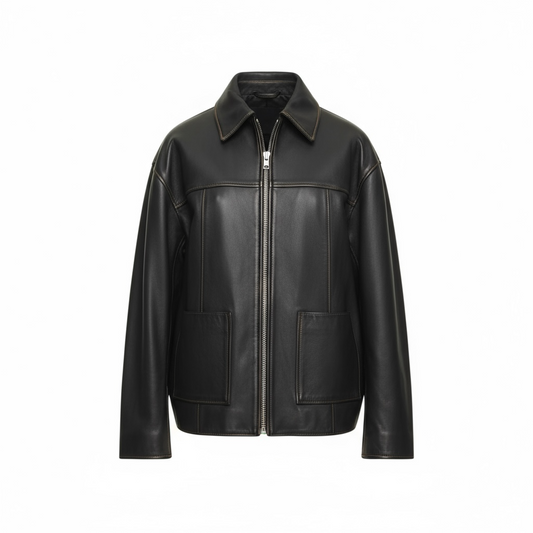 Veda Bennett Oversized Leather Bomber