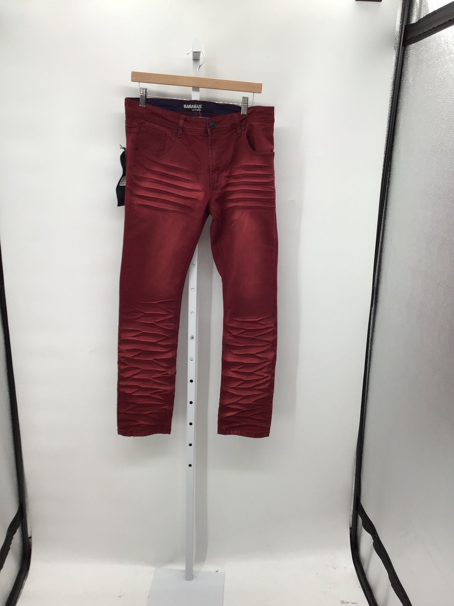 Vintage Red Casual Pants