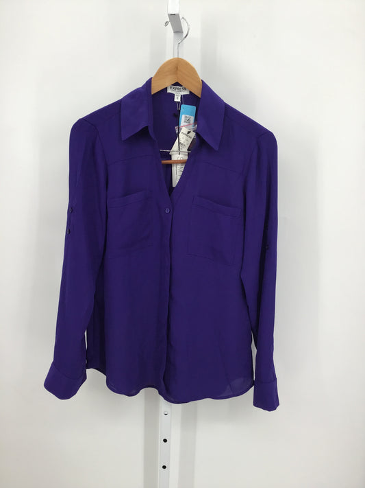 Express Purple Button-Down