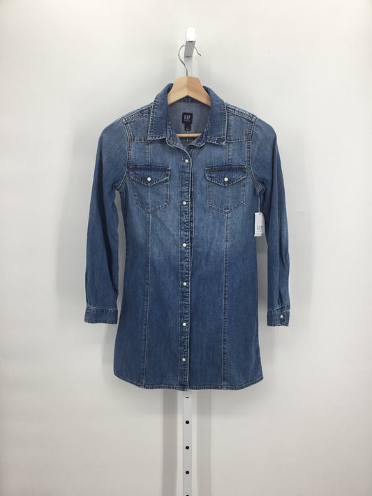 *Mystery Brand* Blue Jean Button-Down