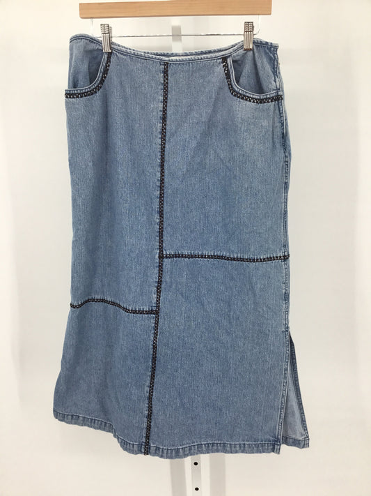 Vintage Blue Casual Skirt