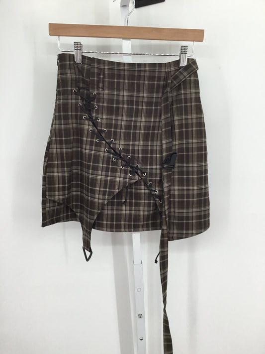 Vintage Brown Casual Skirt