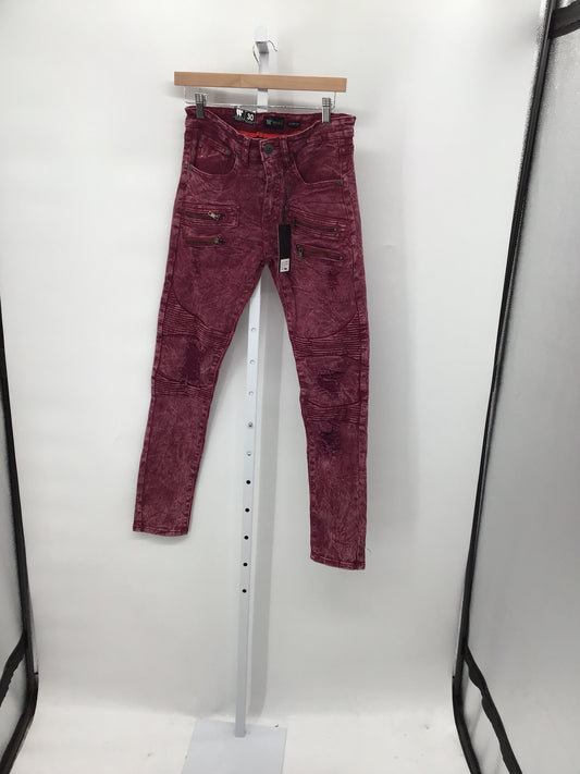 Vintage Burgundy Casual Pants