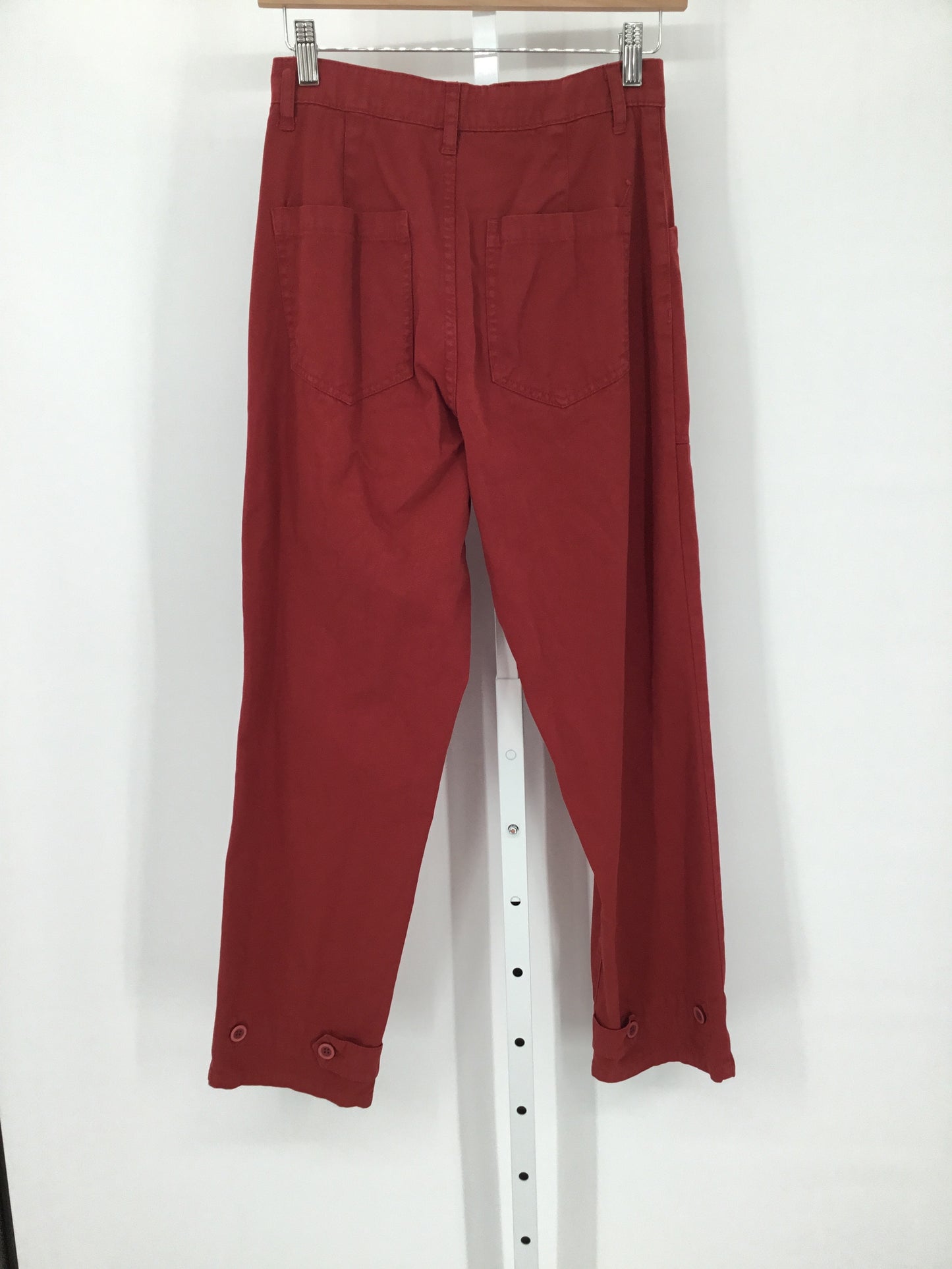 Vintage Red Casual Pants