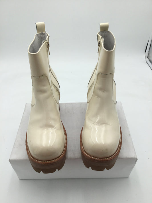 Vintage White Ankle Boots