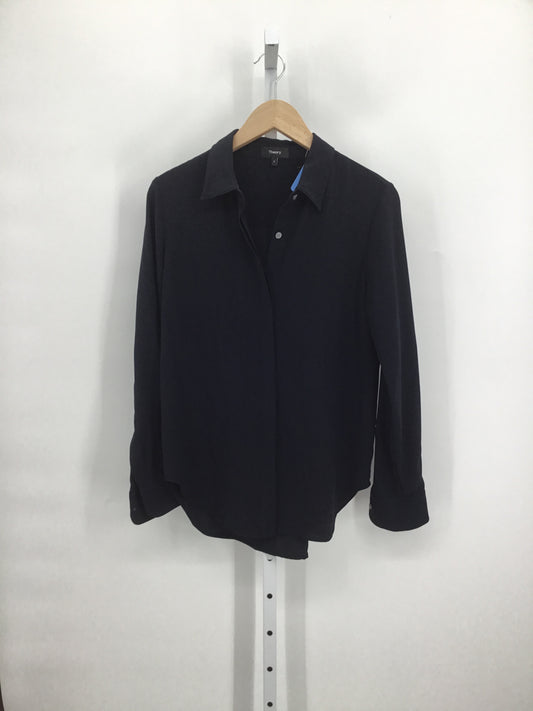 Theory Black Button-Down