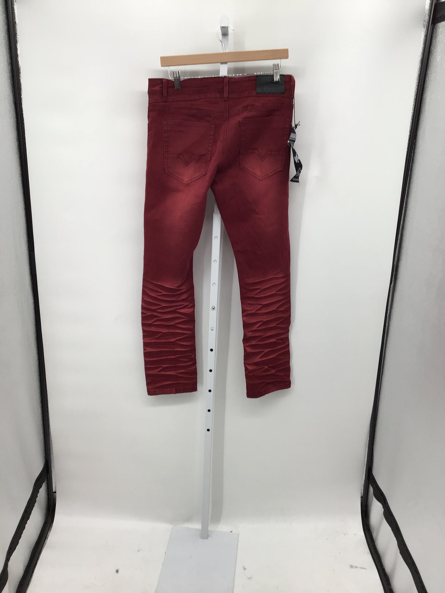 Vintage Red Casual Pants